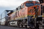 BNSF 8058 trails on an eastbound intermodal 